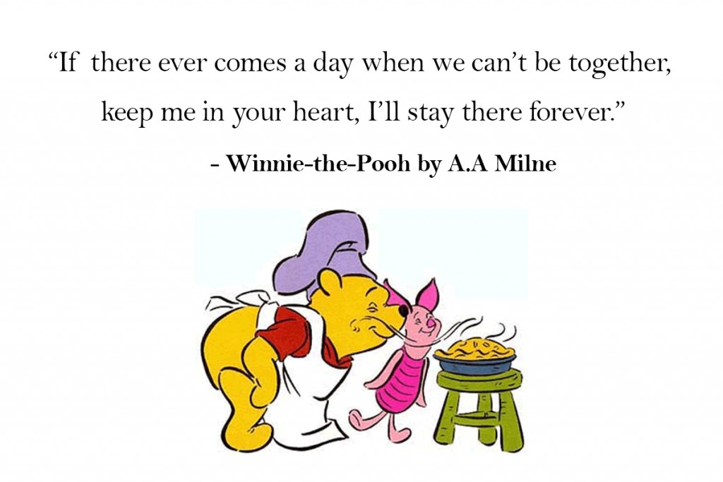 Winnie the Pooh cant be together quote