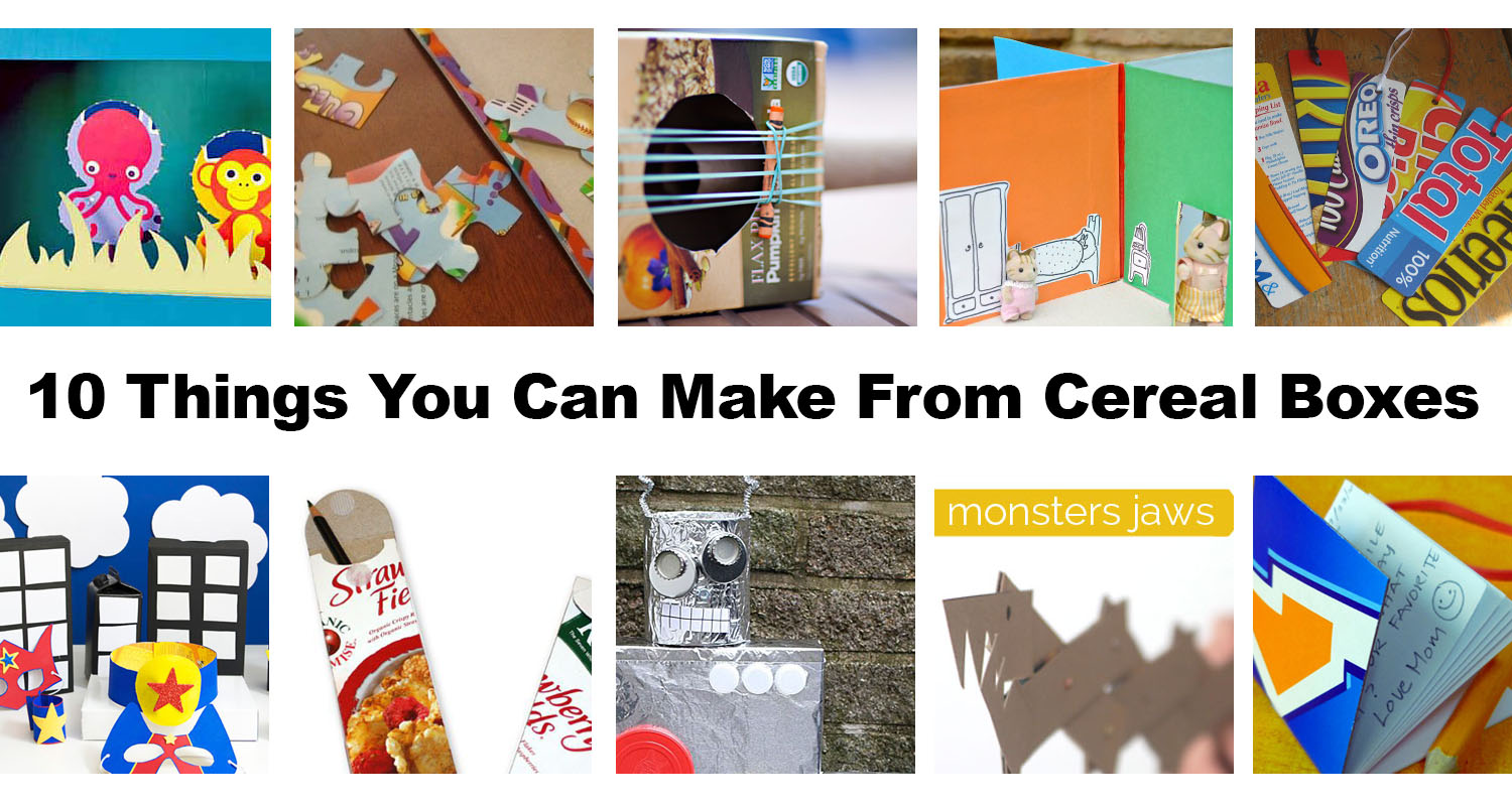 10 things you can make from cereal boxes for kids