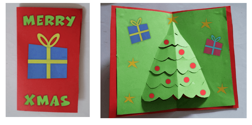 step 5 - 3d christmas card tutorial for kids - Imagine Forest