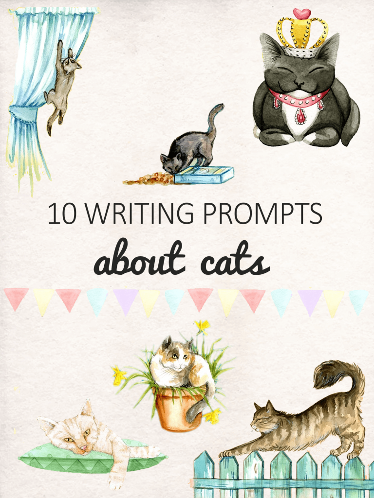 10 Writing Prompts about cats for kids