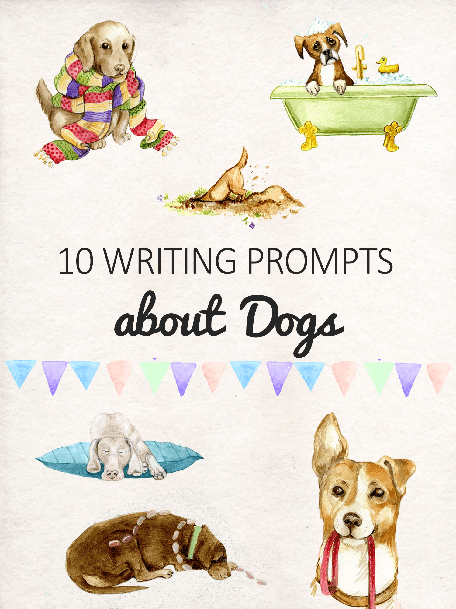 10 Writing Prompts about dogs for kids _imagine forest