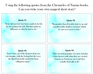 writing Activities Inspired by the Chronicles of Narnia quotes _imagine forest