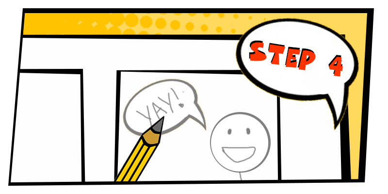 how to create a comic strip-step 4
