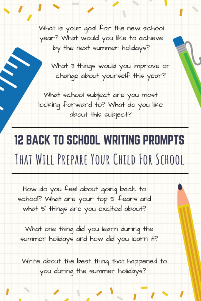 back to school writing prompts