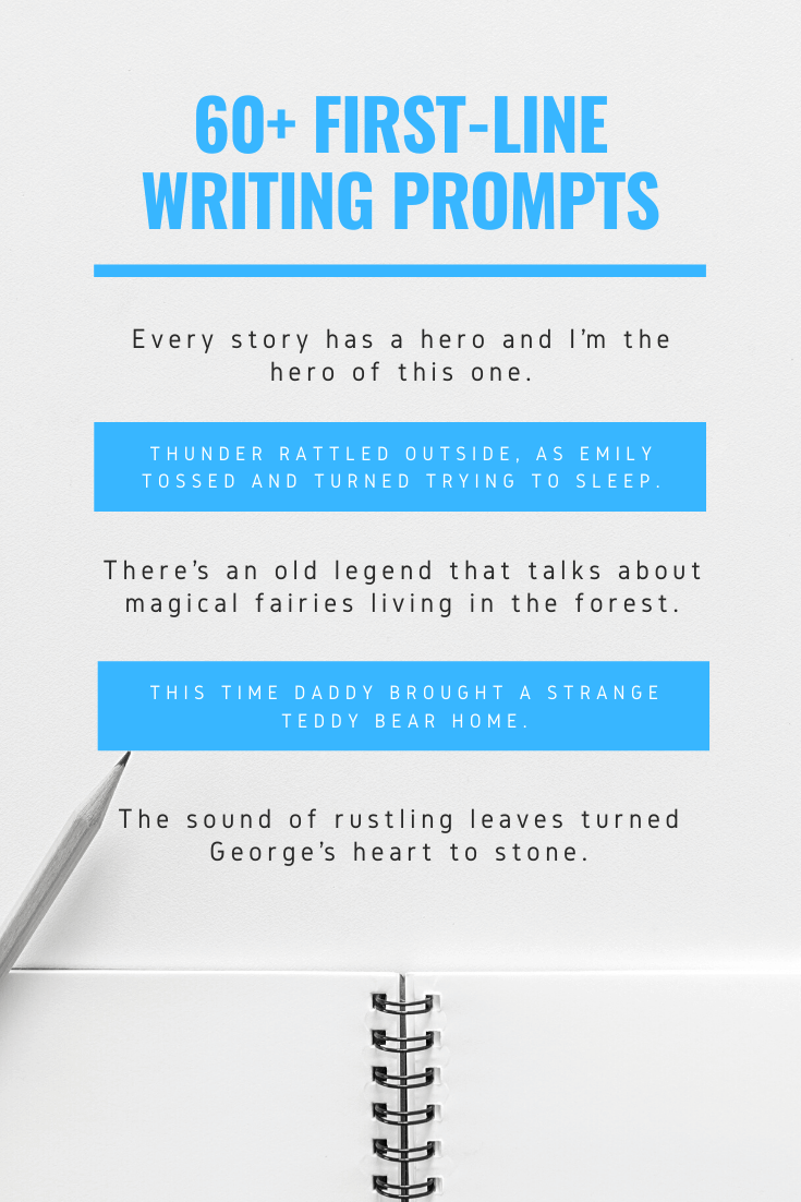 First Line Writing Prompts: 60+ One Line Prompts | Imagine Forest Blog