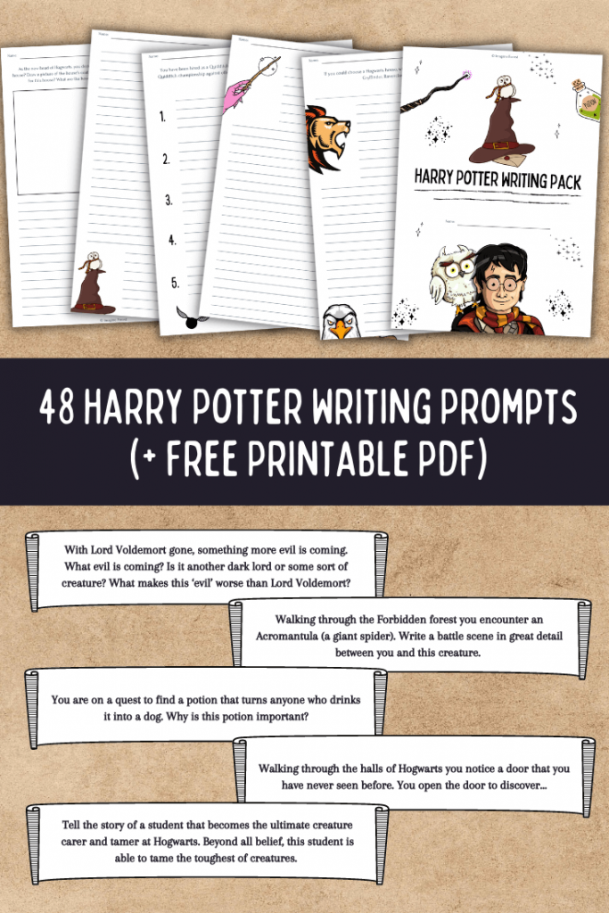 Selv tak Vægt Kriger 48 Harry Potter Writing Prompts (+ Free Printable Pack) | Imagine Forest