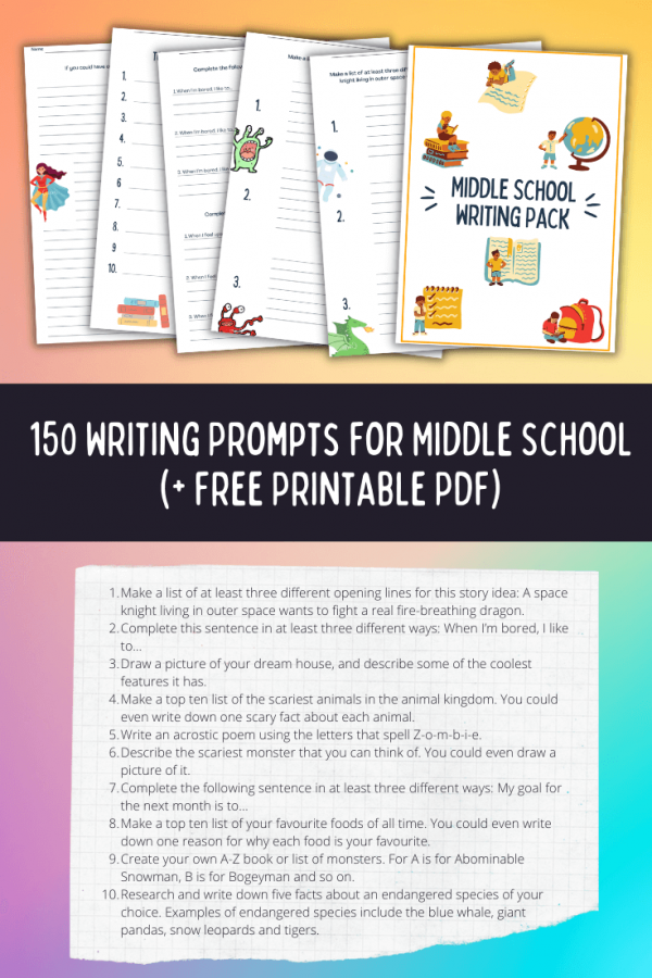 Writing Prompts For Middle School