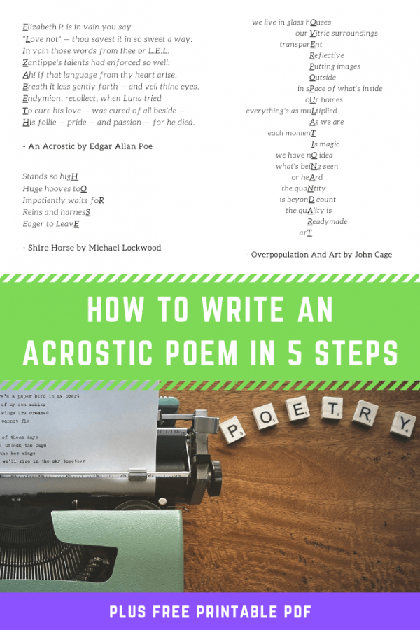 how to write Acrostic Poem